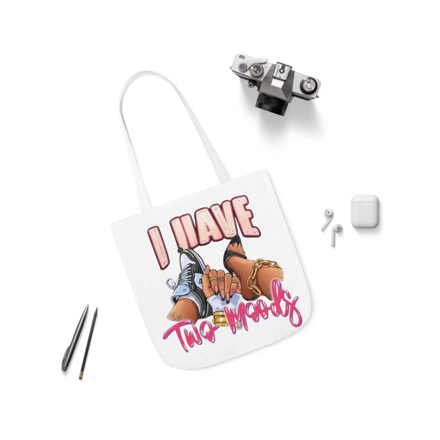 Canvas Tote Bag, 5-Color Straps