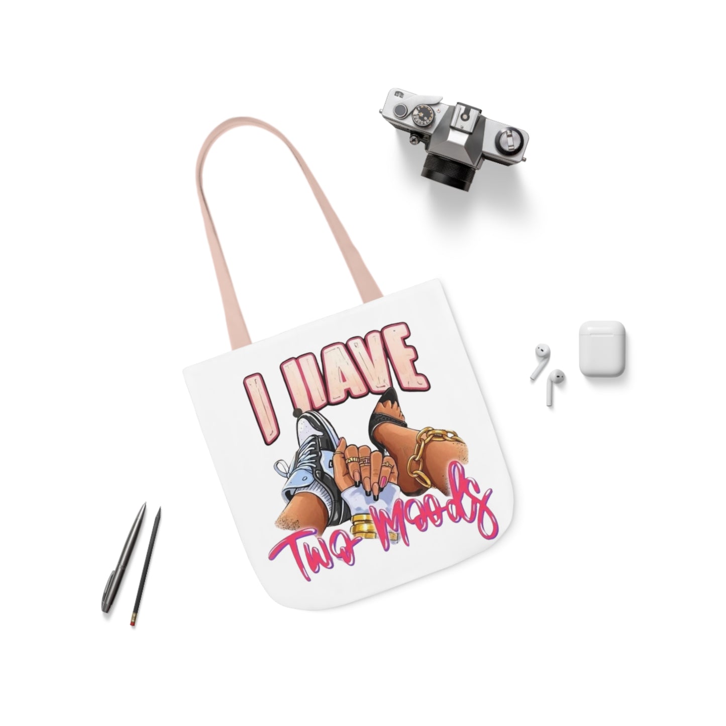 Canvas Tote Bag, 5-Color Straps