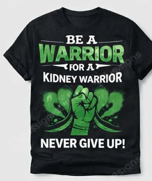 Be a Warrior for a Kidney Warrior | Never Give Up! T-Shirt