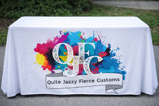 Quite Jazzy Fierce Custom Tablecloth – Branded Promotional Display for Vendors & Events