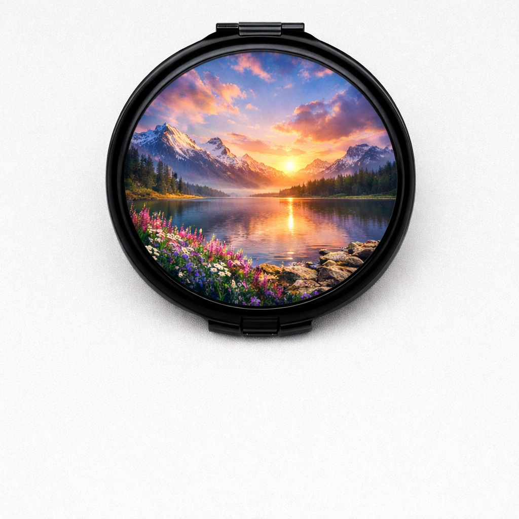 Customized Compact Mirror – Inspirational Edition | God Is With You Always