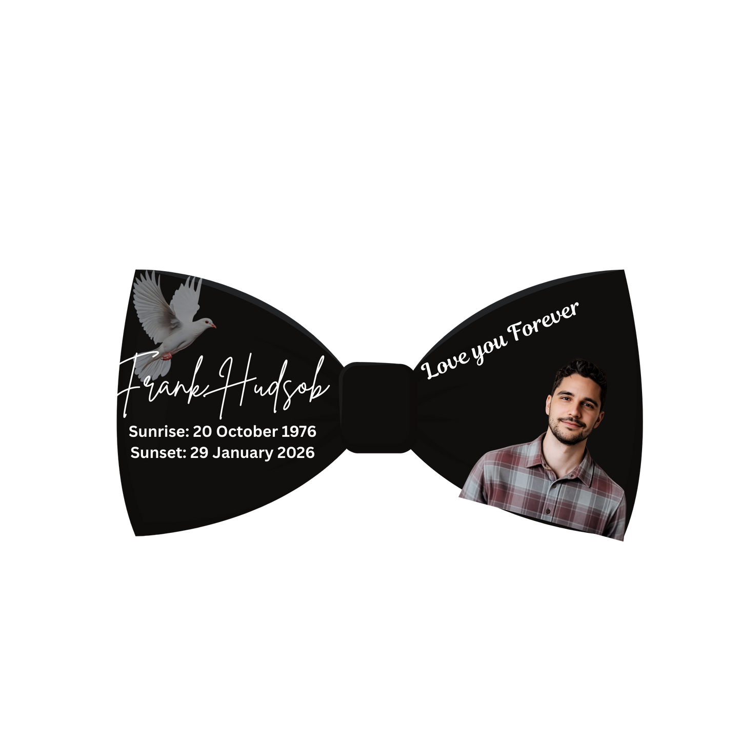 Customized Memorial Bow Tie – Personalized Tribute Keepsake
